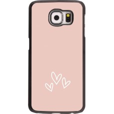 Coque Samsung Galaxy S6 edge - Valentine 2023 three minimalist hearts