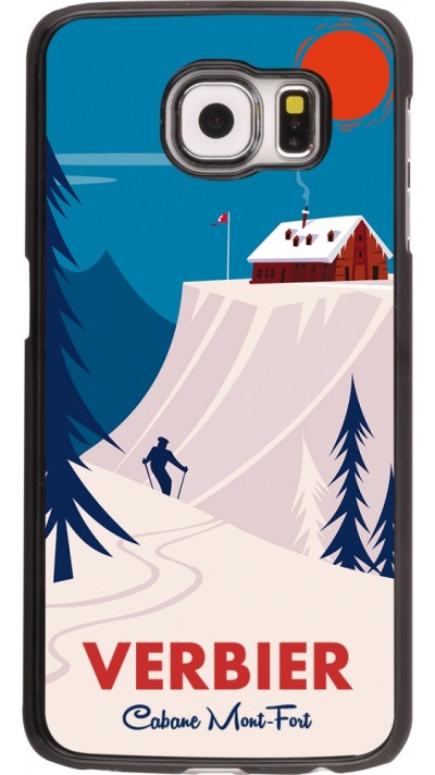 Samsung Galaxy S6 edge Case Hülle - Verbier Cabane Mont-Fort