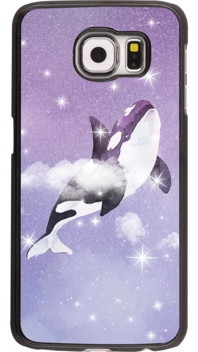 Hülle Samsung Galaxy S6 edge - Whale in sparking stars