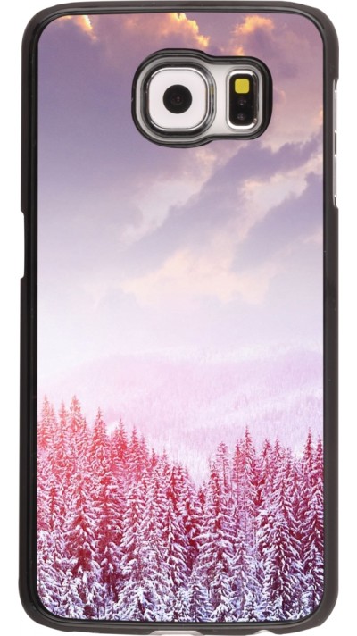 Samsung Galaxy S6 edge Case Hülle - Winter 22 Pink Forest