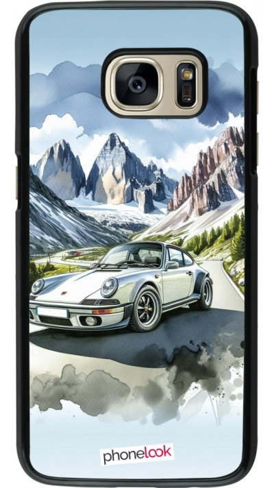 Coque Samsung Galaxy S7 - Porsche 911 Mountain Watercolor