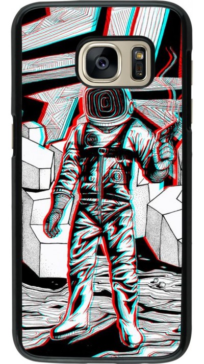 Hülle Samsung Galaxy S7 - Anaglyph Astronaut