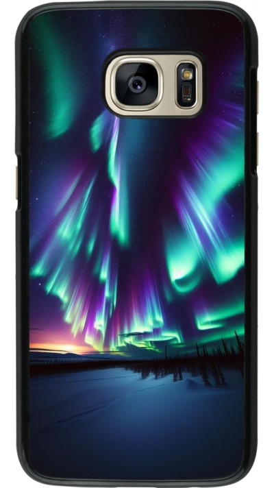 Samsung Galaxy S7 Case Hülle - Funkelndes Nordlicht