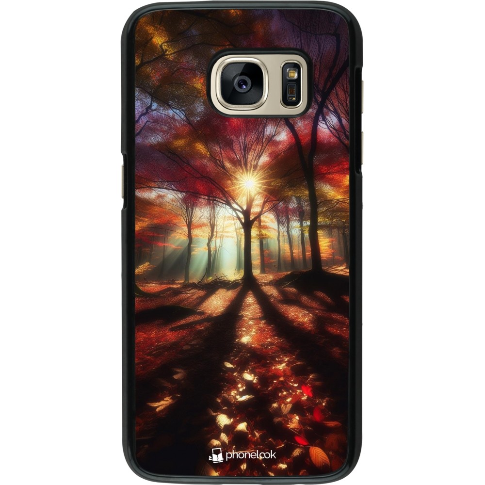 Samsung Galaxy S7 Case Hülle - Herbstlicher goldener Glanz