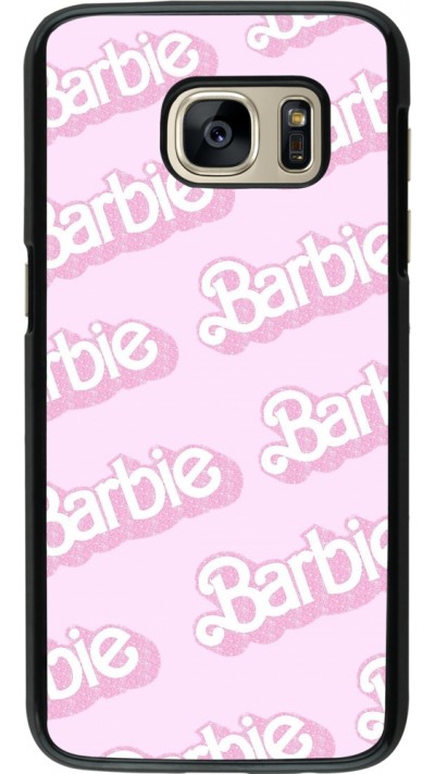 Samsung Galaxy S7 Case Hülle - Barbie light pink pattern