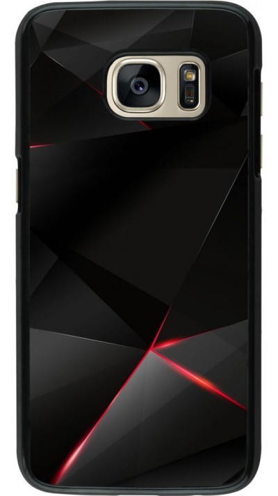 Coque Samsung Galaxy S7 - Black Red Lines