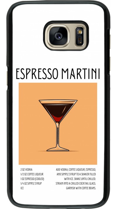 Samsung Galaxy S7 Case Hülle - Cocktail Rezept Espresso Martini