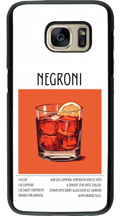 Samsung Galaxy S7 Case Hülle - Cocktail Rezept Negroni