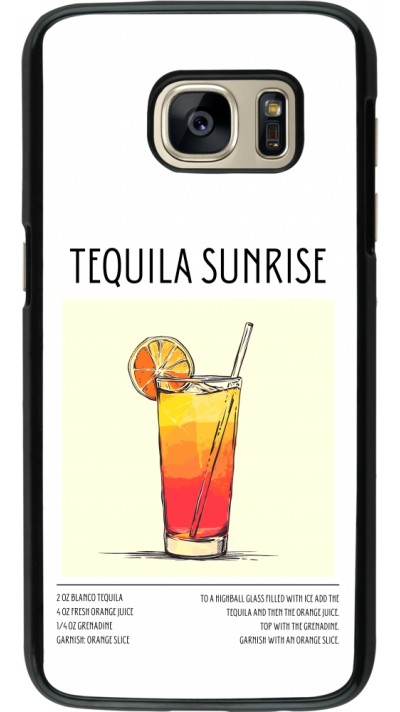 Samsung Galaxy S7 Case Hülle - Cocktail Rezept Tequila Sunrise