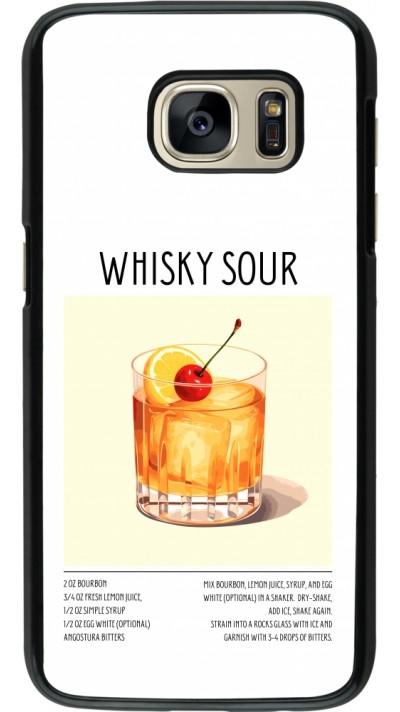 Samsung Galaxy S7 Case Hülle - Cocktail Rezept Whisky Sour
