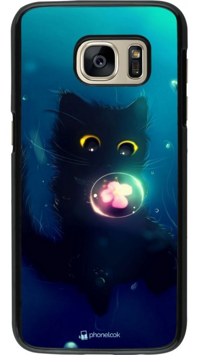 Hülle Samsung Galaxy S7 - Cute Cat Bubble