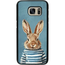 Coque Samsung Galaxy S7 - Easter 2026 Rabbit navy