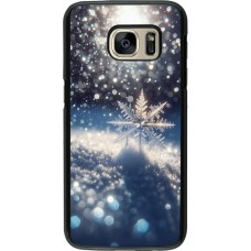 Samsung Galaxy S7 Case Hülle - Schneeflocke Solar Glanz