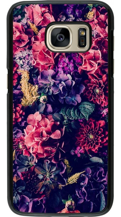 Hülle Samsung Galaxy S7 - Flowers Dark