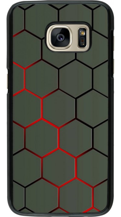 Coque Samsung Galaxy S7 - Geometric Line red