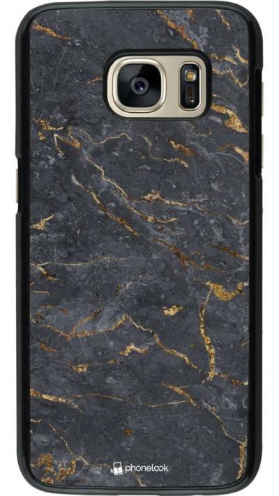 Hülle Samsung Galaxy S7 - Grey Gold Marble
