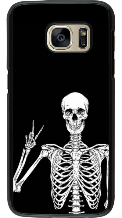 Coque Samsung Galaxy S7 - Halloween 2023 peace skeleton