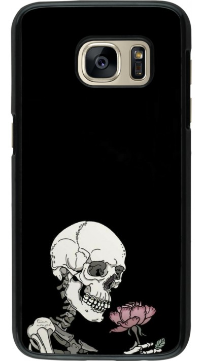 Samsung Galaxy S7 Case Hülle - Halloween 2023 rose and skeleton
