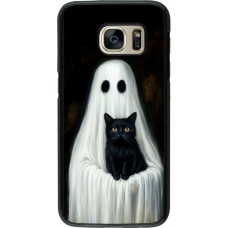 Coque Samsung Galaxy S7 - Halloween 2025 Ghost with black cat