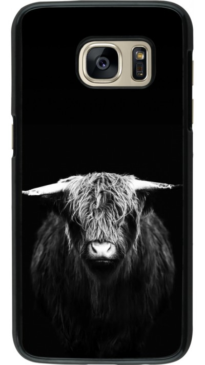 Samsung Galaxy S7 Case Hülle - Highland calf black
