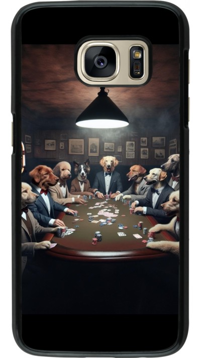 Samsung Galaxy S7 Case Hülle - Die Pokerhunde