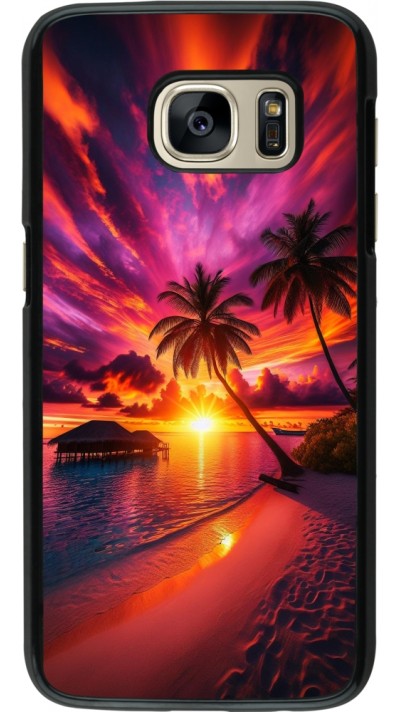 Samsung Galaxy S7 Case Hülle - Malediven Abenddämmerung Glückseligkeit
