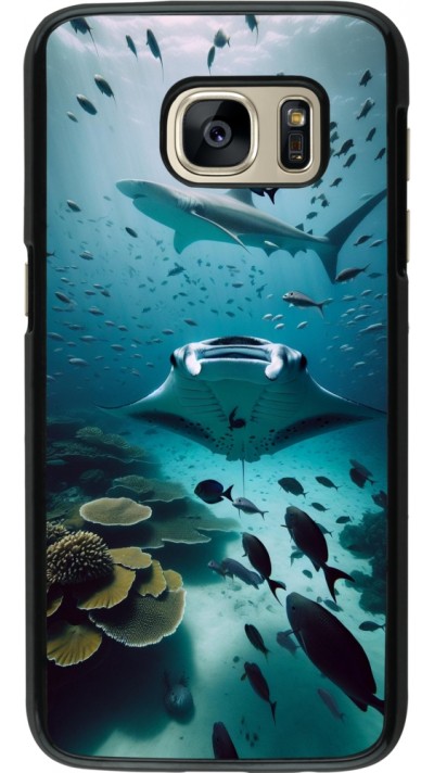 Samsung Galaxy S7 Case Hülle - Manta Lagune Reinigung