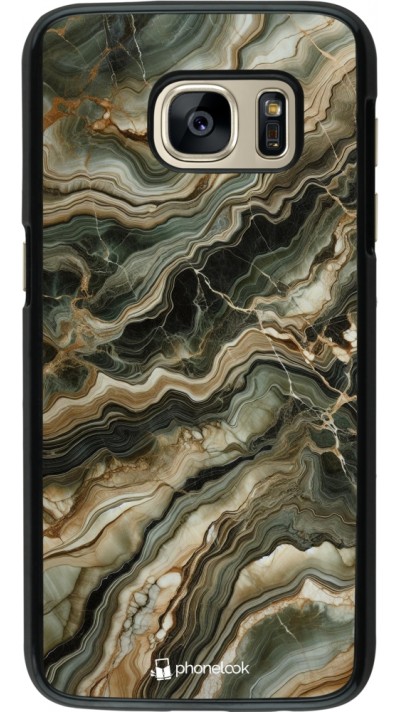 Samsung Galaxy S7 Case Hülle - Oliv Marmor