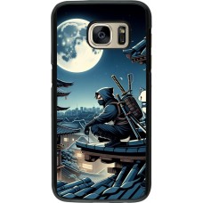 Samsung Galaxy S7 Case Hülle - Ninja unter dem Mond