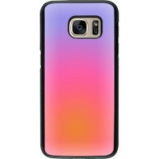 Samsung Galaxy S7 Case Hülle - Orange Pink Blue Gradient