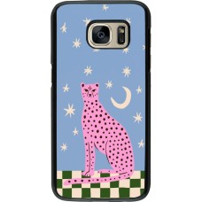 Samsung Galaxy S7 Case Hülle - Pink leopard with stars 2026