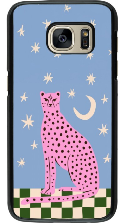 Coque Samsung Galaxy S7 - Pink leopard with stars 2026