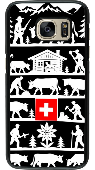 Coque Samsung Galaxy S7 - Poya Suisse 1 noir Coque Samsung Galaxy S7 - Poya Suisse 1 noir