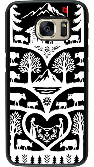 Coque Samsung Galaxy S7 - Poya Suisse 2 noir Coque Samsung Galaxy S7 - Poya Suisse 2 noir