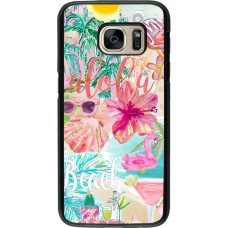 Samsung Galaxy S7 Case Hülle - Preppy Collage Aloha