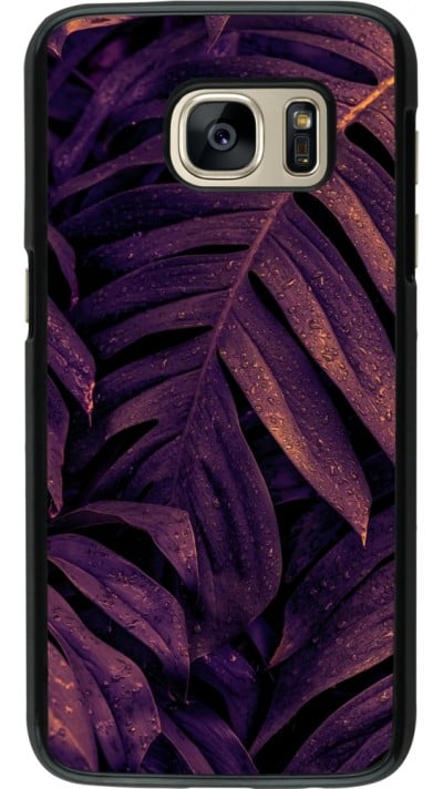 Coque Samsung Galaxy S7 - Purple Light Leaves