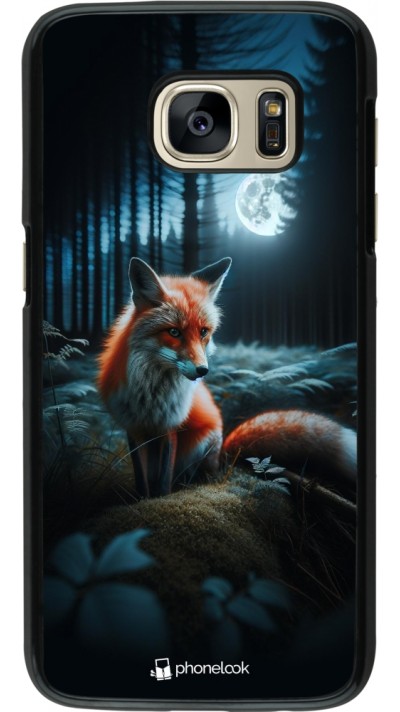 Samsung Galaxy S7 Case Hülle - Fuchs Mond Wald