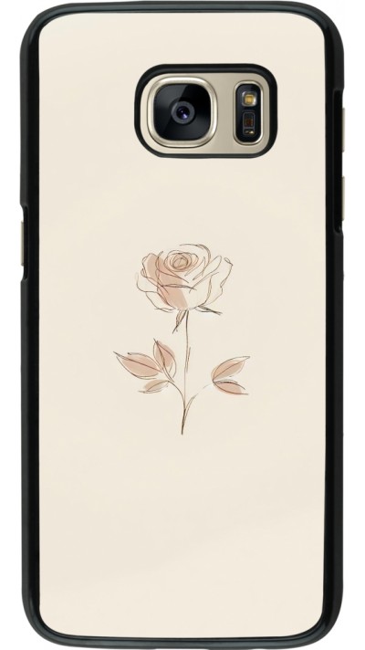 Samsung Galaxy S7 Case Hülle - Rosa Sand Minimalistisch