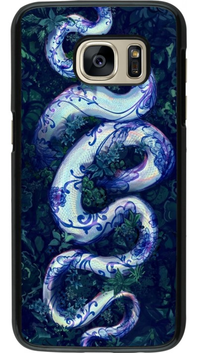 Samsung Galaxy S7 Case Hülle - Snake Blue Anaconda