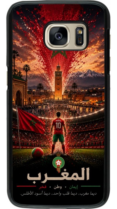Coque Samsung Galaxy S7 - Football Maroc splash 2026
