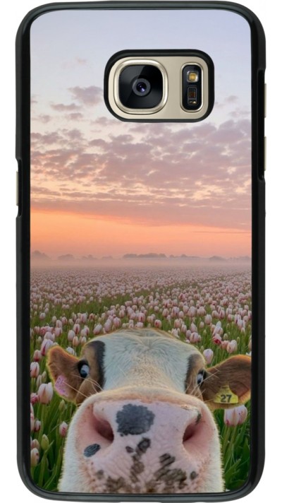 Coque Samsung Galaxy S7 - Cow with tulips 2026