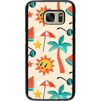 Samsung Galaxy S7 Case Hülle - Summer 2025 Pattern soleil