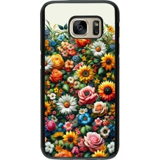 Samsung Galaxy S7 Case Hülle - Sommer Blumenmuster