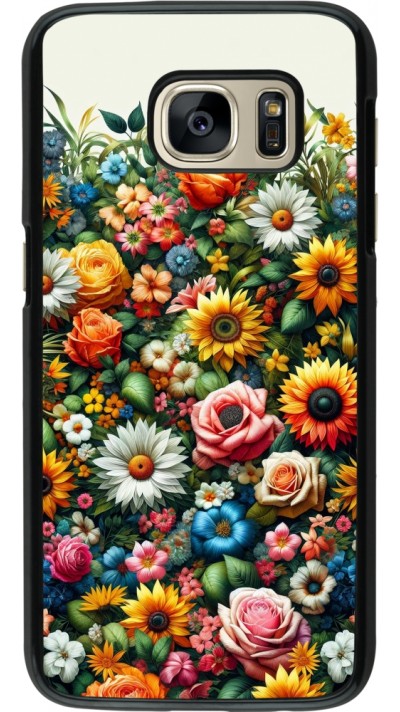 Samsung Galaxy S7 Case Hülle - Sommer Blumenmuster