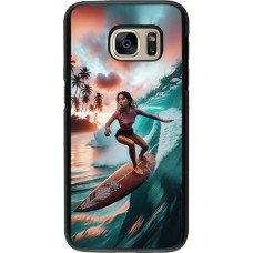 Samsung Galaxy S7 Case Hülle - Surferin aus Bali