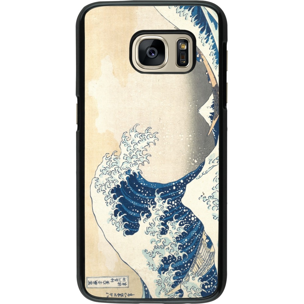 Coque Samsung Galaxy S7 - Tableau art - La Grande Vague de Kanagawa - Hokusai