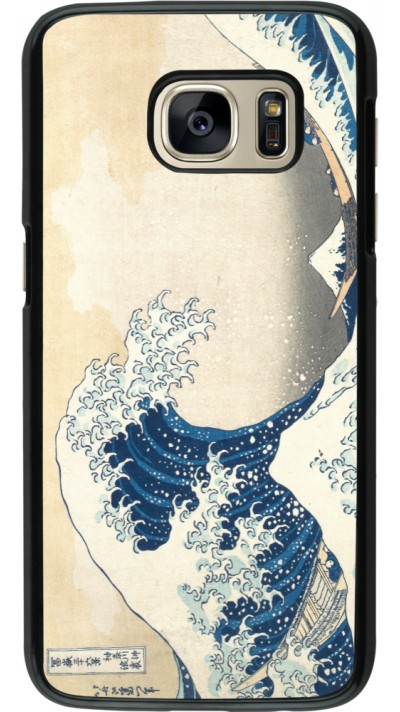 Coque Samsung Galaxy S7 - Tableau art - La Grande Vague de Kanagawa - Hokusai