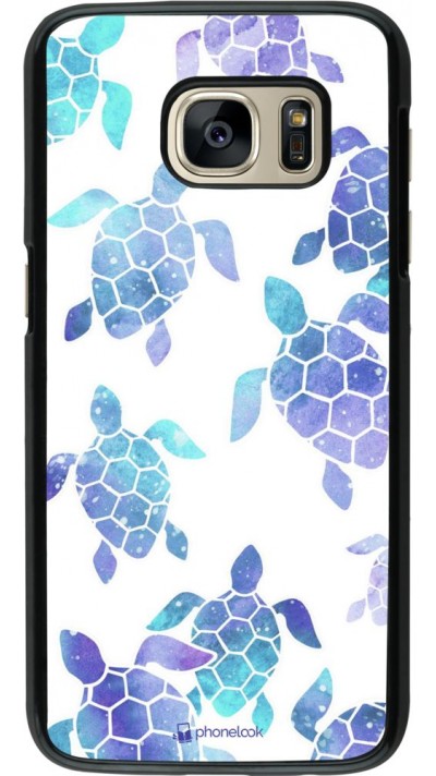 Coque Samsung Galaxy S7 - Turtles pattern watercolor