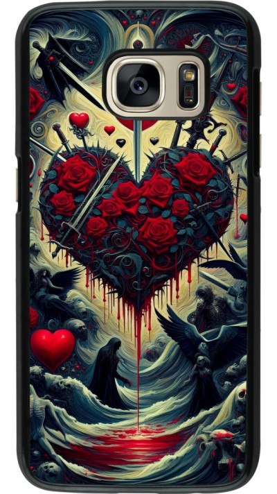 Coque Samsung Galaxy S7 - Dark Love Coeur Sang