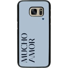 Samsung Galaxy S7 Case Hülle - Valentine 2024 mucho amor azul